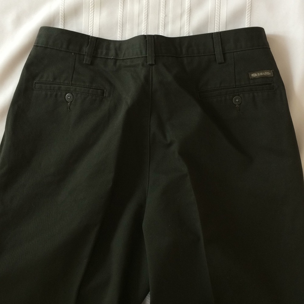 Men's Savane Pants 38x30 Pleated Front Cuffed Leg Cotton - Picture 8 of 9